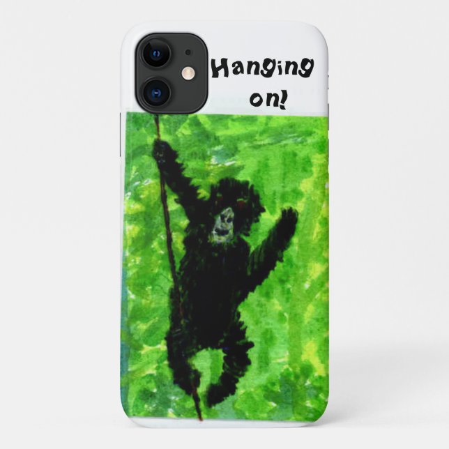 Capa Para iPhone 11 Arte do macaco do gorila do divertimento (Verso)