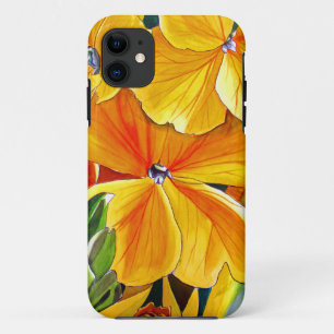 Capa Para iPhone 11 Arte floral em aquarela original Wallflower