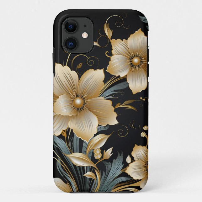 Capa Para iPhone 11 ARTE FLORAL nº 2 (Verso)