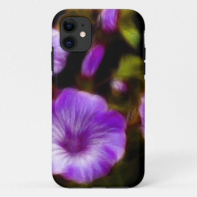 Capa Para iPhone 11 Arte Floral - Petunias Esotéricas (Verso)