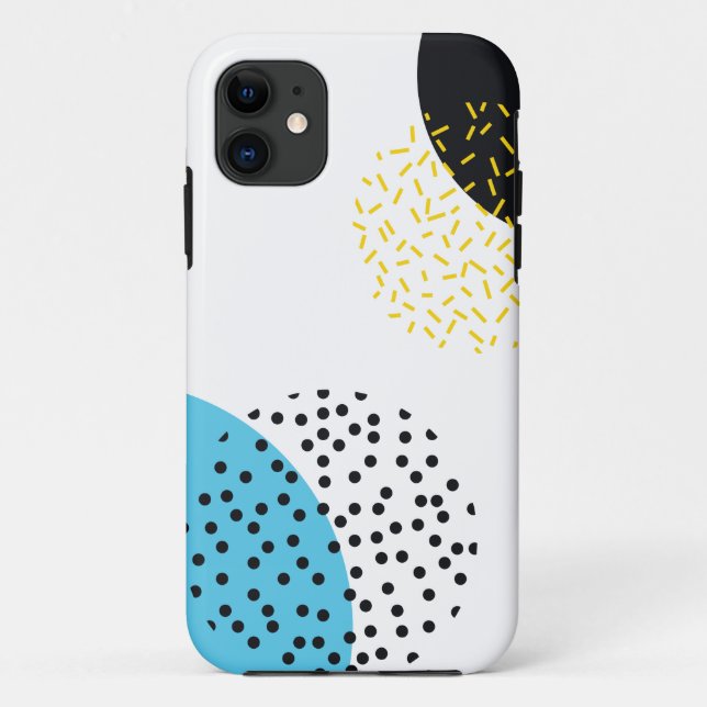Capa Para iPhone 11 Arte geométrica moderna, simples, divertida, estil (Verso)