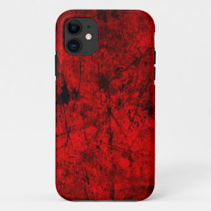 Capa Para iPhone 11 Arte gráfica digital do abstrato preto vermelho d