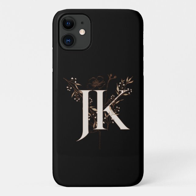 Capa Para iPhone 11 Arte JK de Flor Estética (Verso)