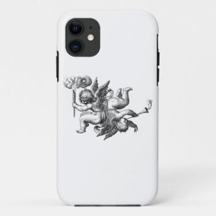 Capa Para iPhone 11 Arte linear de querubins anjos