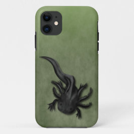 Capa Para iPhone 11 Arte Melanóide Negra Axolotl