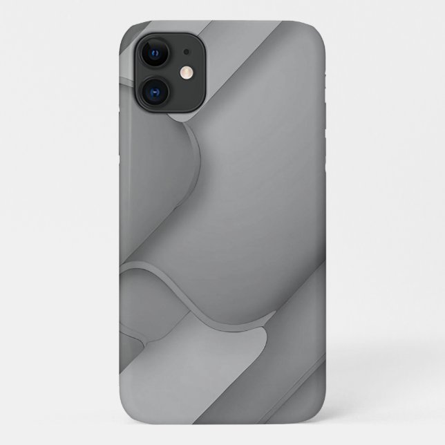 Capa Para iPhone 11 Arte Moderna das cinzas (Verso)