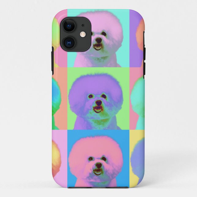 Capa Para iPhone 11 Arte Op - Bichon Frise - Cody (Verso)