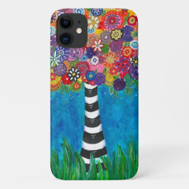 Capa Para iPhone 11 Arte original de árvore colorida maliciosa