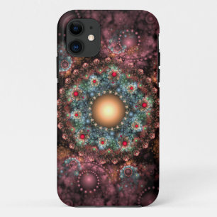 Capa Para iPhone 11 Arte ornamentado do Fractal do broche