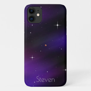 Capa Para iPhone 11 Arte personalizada de escape preto e roxo