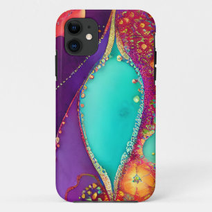 Capa Para iPhone 11 Arte Praiana Abstrata e Bonita