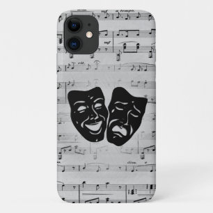 Capa Para iPhone 11 Arte Prateada Une Máscaras de Teatro
