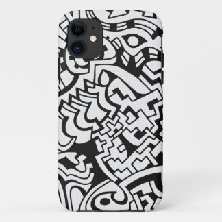Capa Para iPhone 11 Arte preto e branco da rua dos grafites