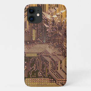 Capa Para iPhone 11 Arte tecnológica de placa de circuito cibernético 