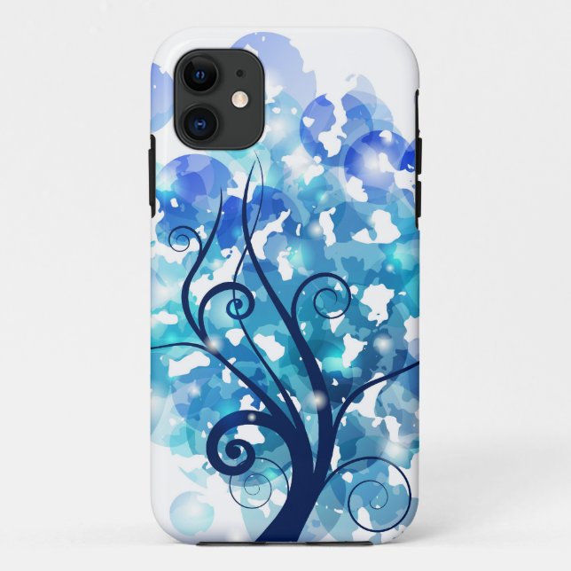 Capa Para iPhone 11 Árvore azul (Verso)