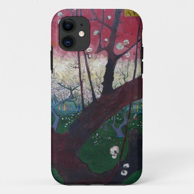 Capa Para iPhone 11 Árvore de ameixa de florescência de Van Gogh (Verso)