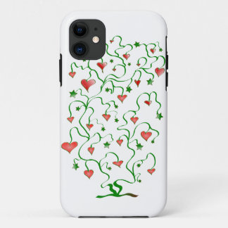 Capa Para iPhone 11 Árvore de Corações com Folhas