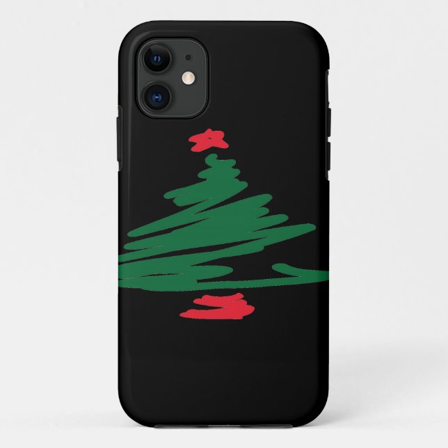 Capa Para iPhone 11 Árvore de Natal (Verso)
