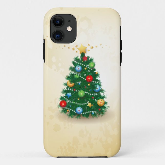 Capa Para iPhone 11 Árvore de Natal, caso do iPhone 5 (Verso)