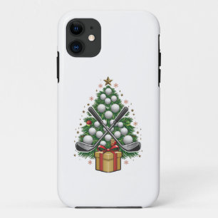 Capa Para iPhone 11 Árvore de Natal de Equipamentos de Golfe Natal Gol