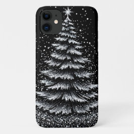 Capa Para iPhone 11 Árvore de Natal de prata