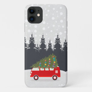 Capa Para iPhone 11 Árvore de Natal e Carro