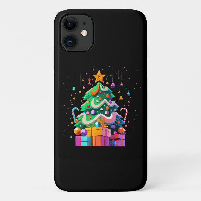 Capa Para iPhone 11 Árvore de Natal Mágica Radiance (Verso)