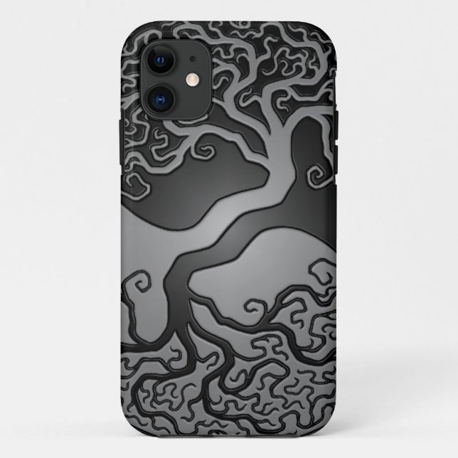 Capa Para iPhone 11 Árvore escura de Yin Yang (Verso)