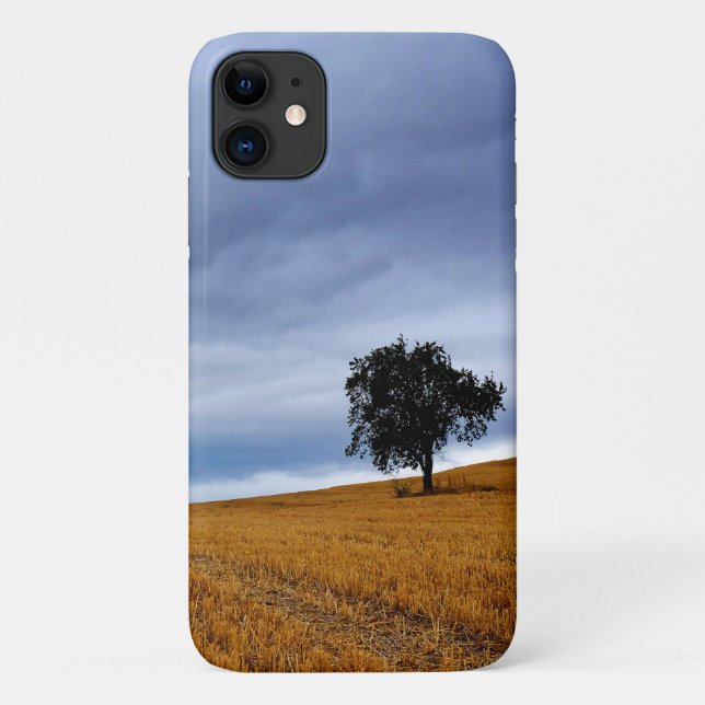 Capa Para iPhone 11 Árvore num campo de trigo (Verso)