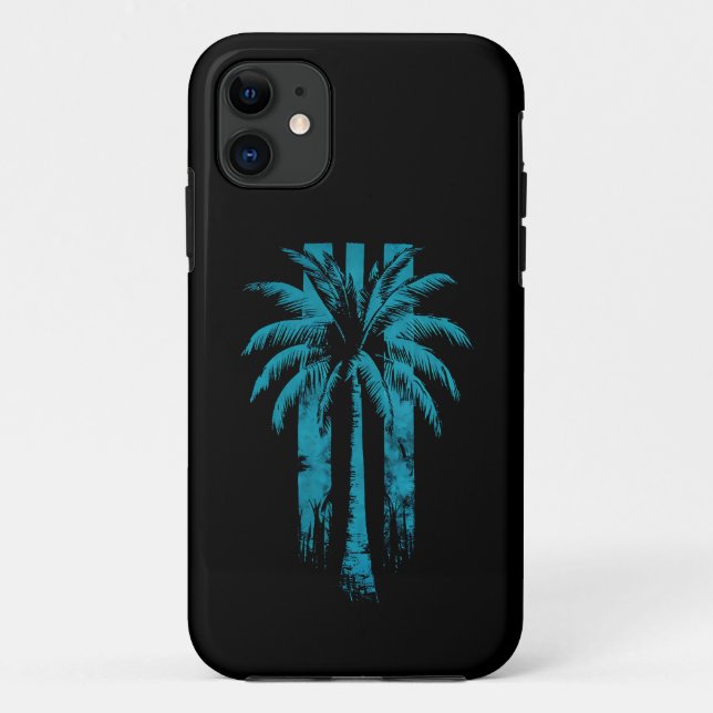 Capa Para iPhone 11 Árvore Tropical de Palma de Vacinação Tropical de  (Verso)
