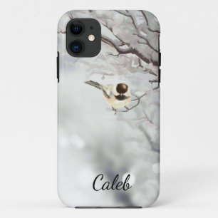 Capa Para iPhone 11 Árvores Invernas - Pássaro Frango Bonito Personali