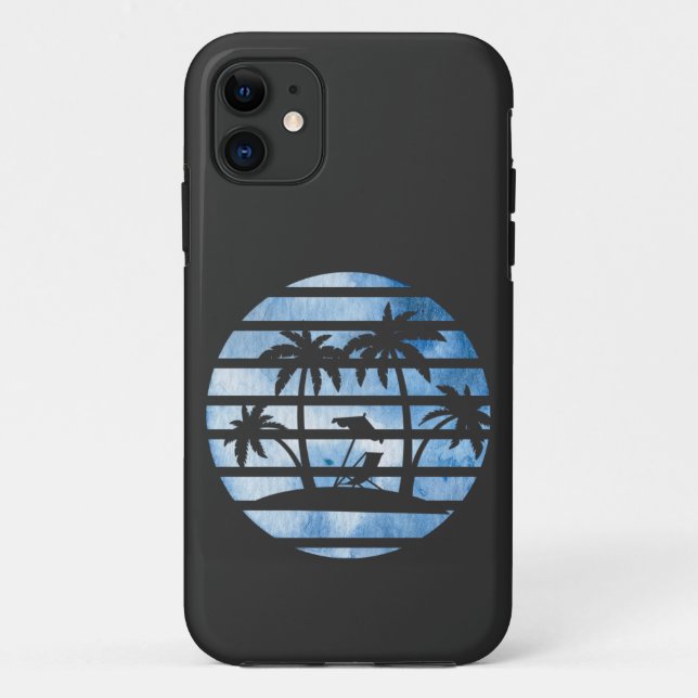 CAPA PARA iPhone 11 ÁRVORES PALM (Verso)