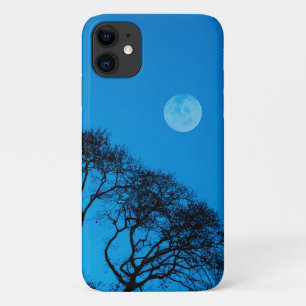 Capa Para iPhone 11 Árvores Silhuetadas e Lua de cheio