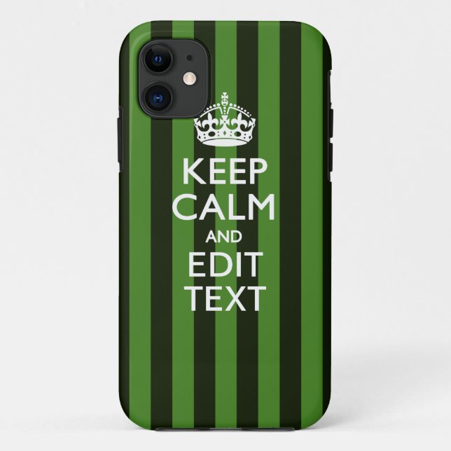 Capa Para iPhone 11 As faixas verdes deixam o texto calmo (Verso)