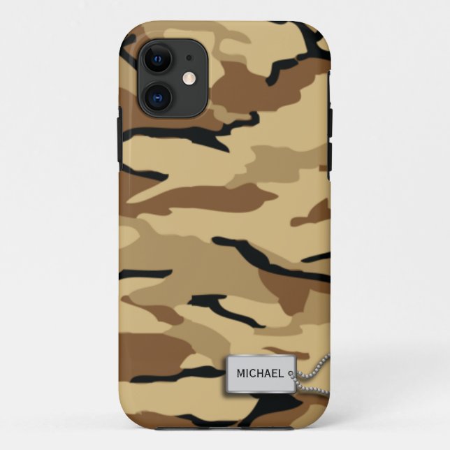Capa Para iPhone 11 As forças armadas da areia do deserto camuflam (Verso)