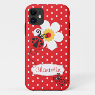 Capa Para iPhone 11 As meninas bonitos do joaninha nomeiam a caixa