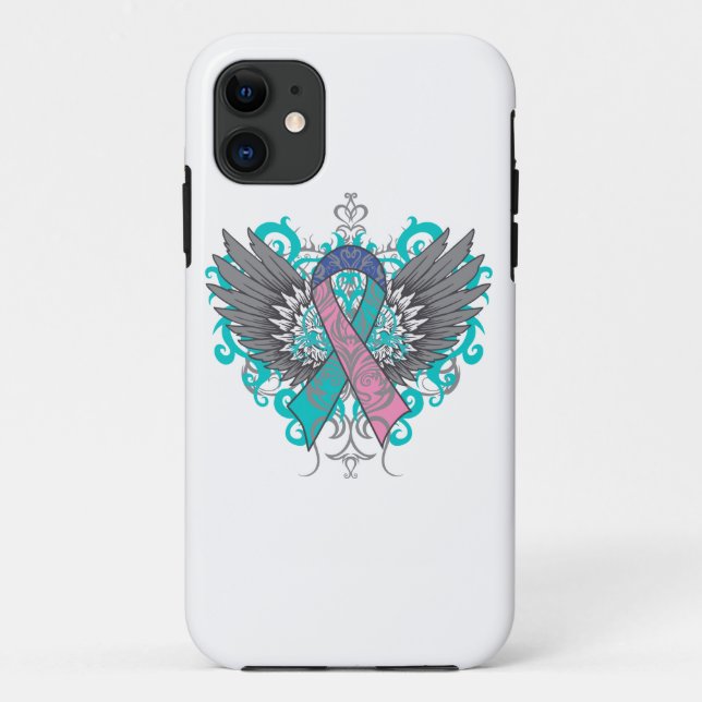 Capa Para iPhone 11 Asas Legal do Cancer da tiroide (Verso)