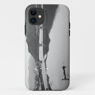 Capa Para iPhone 11 Ásia, Japão, Iwakuni. Pescadores e ponte histórica