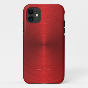 Capa Para iPhone 11 Aspecto brilhante do Design vermelho metálico sem