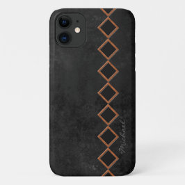 Capa Para iPhone 11 Assinatura de cobre preto