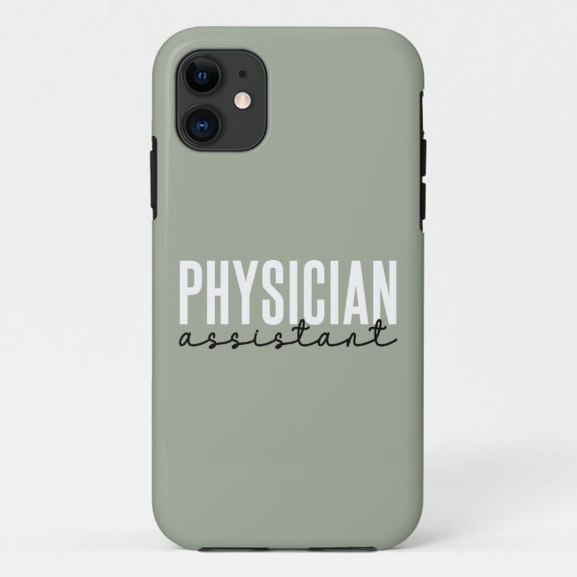 Capa Para iPhone 11 Assistente Médico Assistente da Escola PA Associad (Verso)