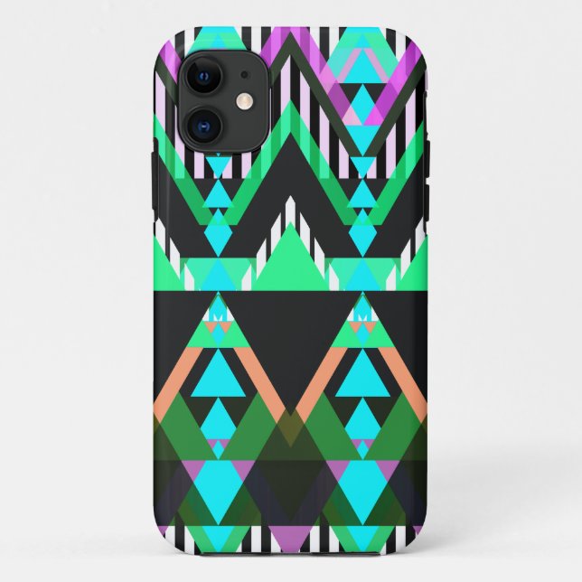 Capa Para iPhone 11 Asteca do pop de turquesa (Verso)