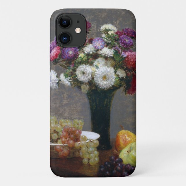 Capa Para iPhone 11 Asters and Fruta, Henri Fantin-Latour (Verso)