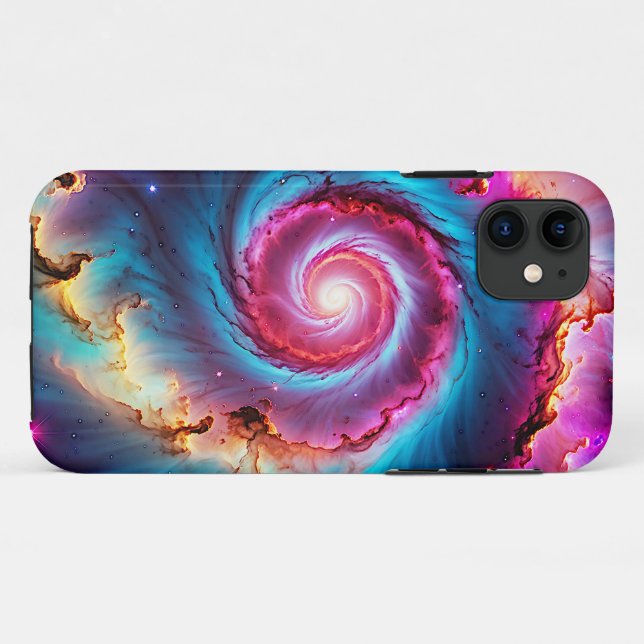 Capa Para iPhone 11 "Astralis" - Nebulosa e Galáxias (Verso (horizontal))