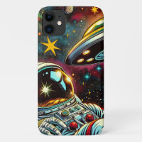 Astronauta Flutuando no Espaço com uma Arte de IA