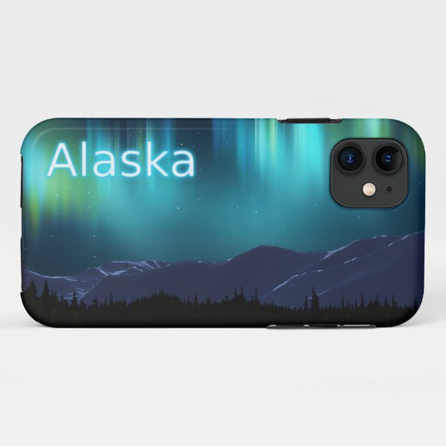 Capa Para iPhone 11 Aurora Borealis (Verso (horizontal))