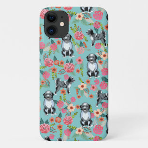 Capa Para iPhone 11 Aussiedoodle dog vintage florals hort