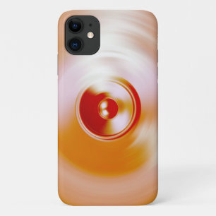Capa Para iPhone 11 Auto-falante de música vermelha giratória