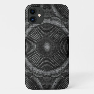 Capa Para iPhone 11 auto-falantes de música branca e preta