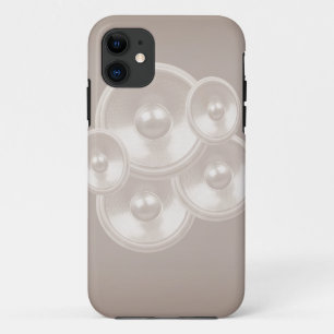 Capa Para iPhone 11 Auto-falantes de música retrorada branca
